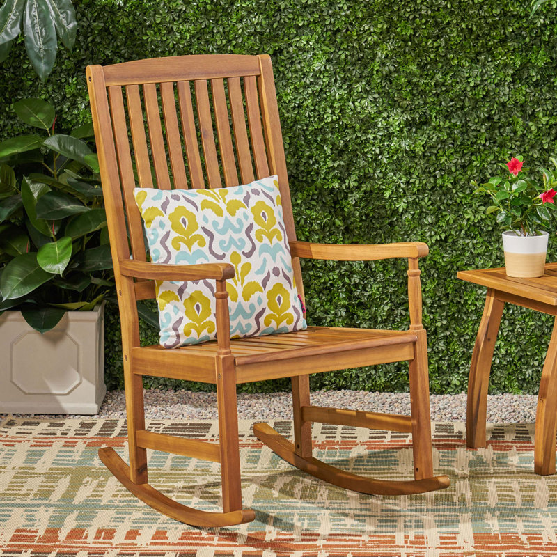 Chaise berçante d'extérieur en bois