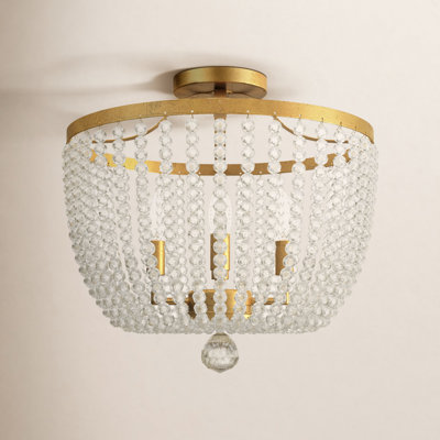 Conway 4-Light Wrought Iron Semi Flush Mount