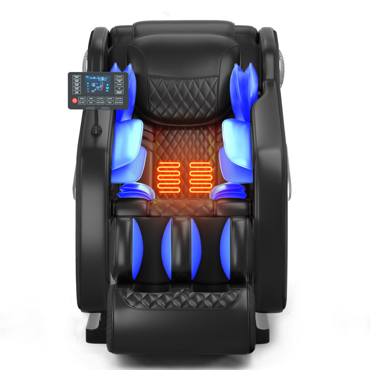 Faux Leather Full Body Heated Massage Chair Zero Gravity