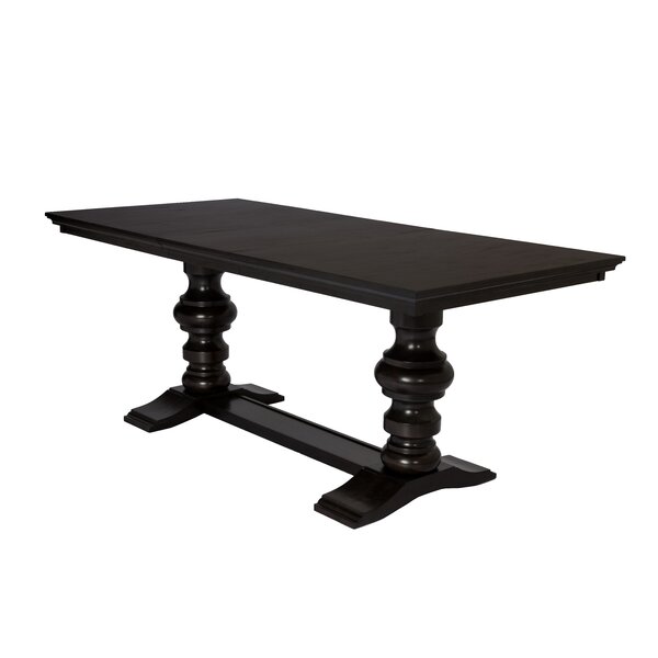 Charlton Home® Weern Extendable Solid Wood Base Dining Table & Reviews ...