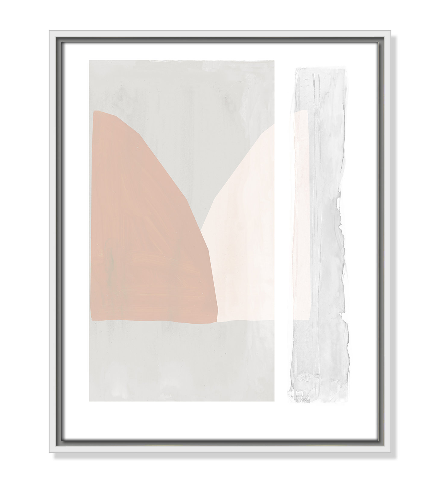 Lora "Soft And Light" Print by Tom Reeves, White Framed Canvas, 21.5" H x 17.5" W x 2" D