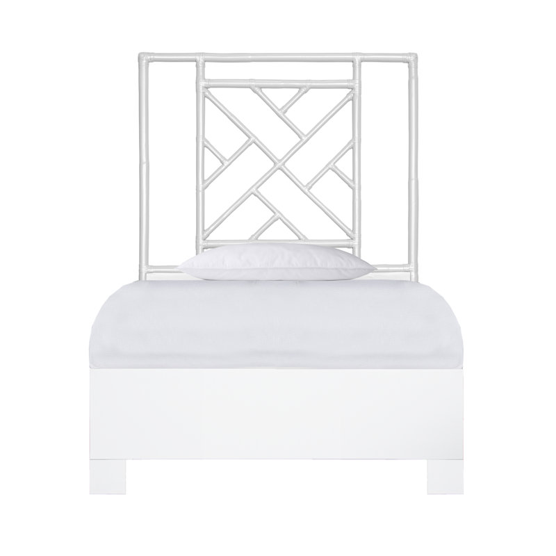 Olga Platform Bed, White, Twin XL