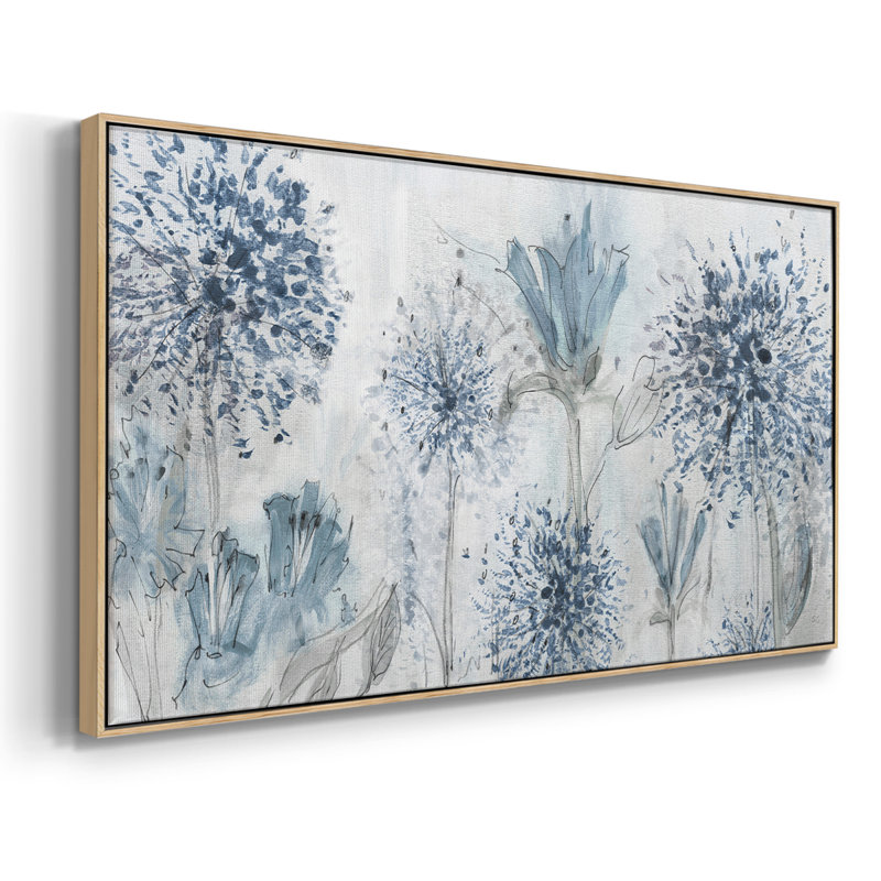 «Field of Blue», toile tendue avec châssis encadré, prête à être accrochée, Naturel, H 17 po x l 33 po