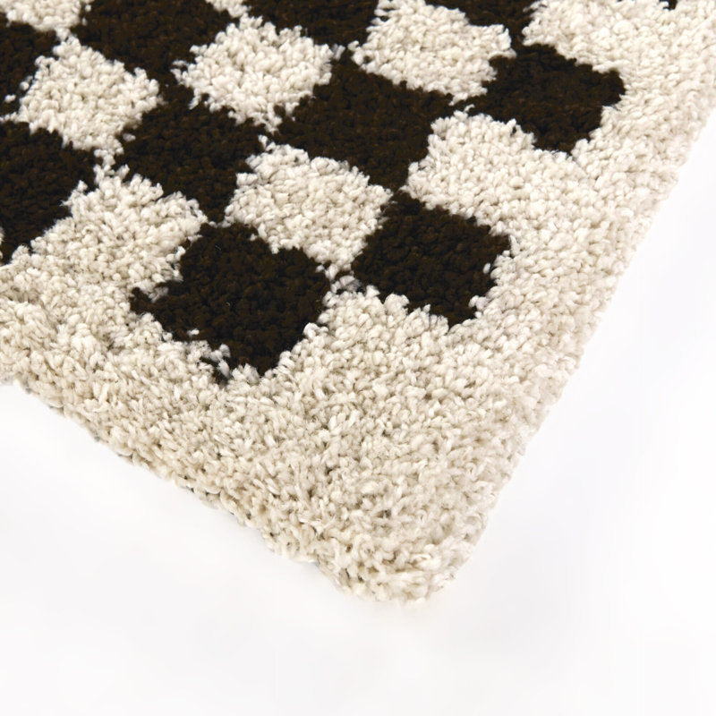 Tapis à poils longs Wingate, Rectangle 7 pi 10 po x 10 pi, Marron foncé