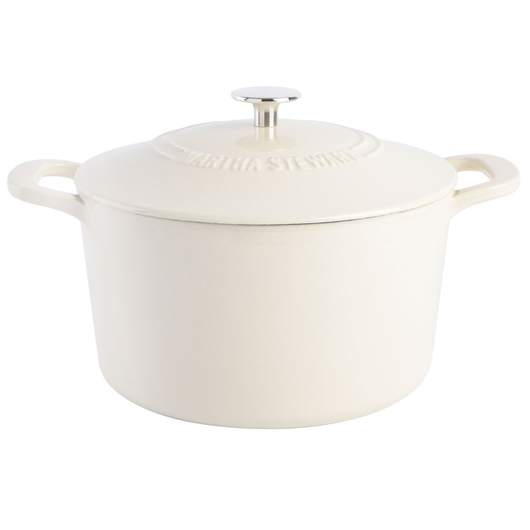 Martha Stewart Gatwick 7 qt. Cast Iron Round Dutch Oven with Lid Martha Stewart 