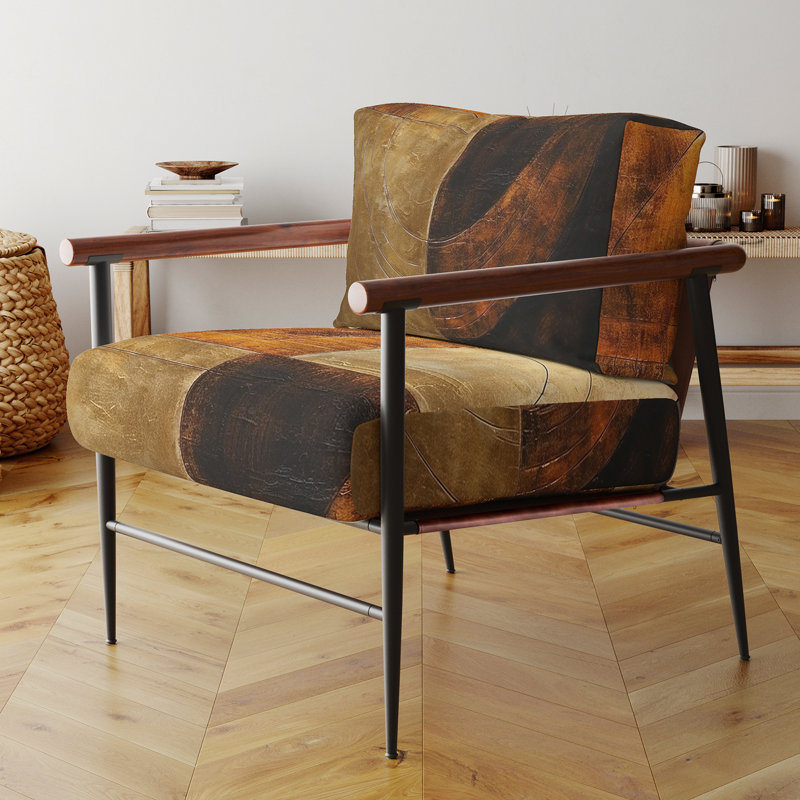 Fauteuil rembourré bronze, Symmetry Bronze, Noir