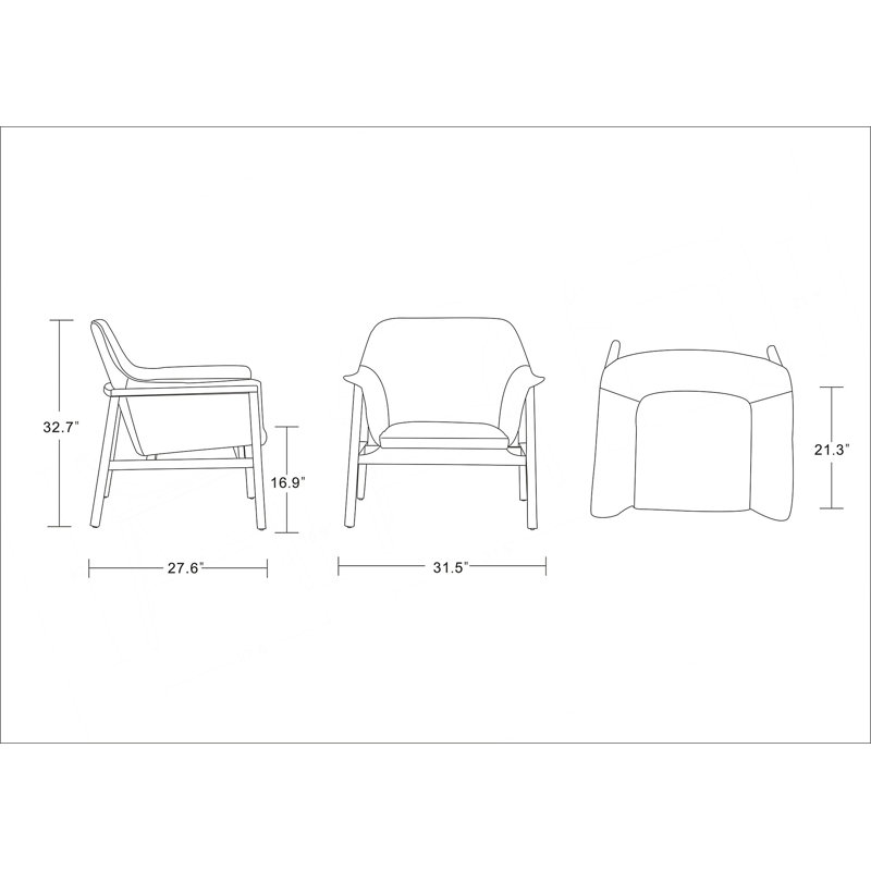 Fauteuil d'appoint en lin Miller, Orange brûlé