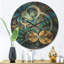 Horloge murale avec fleur fractale symétrique-63618643