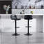 Tabourets de bar modernes à hauteur de comptoir en cuir polyuréthane avec dossier et chaises pivotantes réglables pour îlot de cuisine, ensemble de 2, sans accoudoirs, grande base - noir-583133738