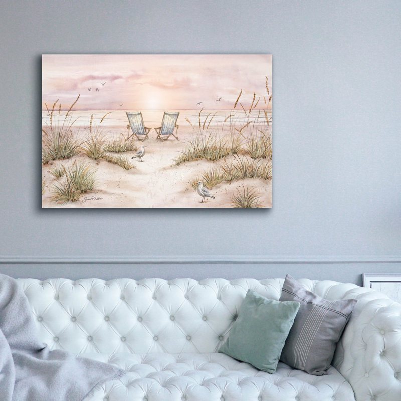 «Sand Dune Chairs» par Jean Plout, art mural sur toile, H 40 po x l 60 po