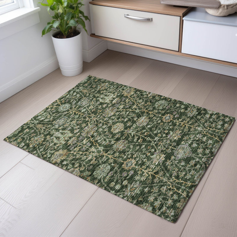 Premium Machine Washable Alexa AMF1087 Floral Rug, Rectangle 1'8" x 2'6"