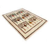 Fine Hand knotted Persian Gabbeh rug 5'1'' X 6'9''