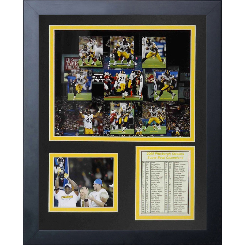 Memorabili encadrée 2008 champs encadrés pittsburgh aciers