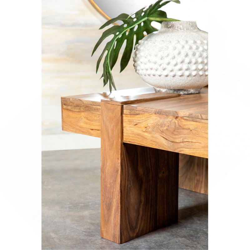 Table basse carrée en bois Natural Sheesham