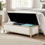 Banc de chambre rustique avec couvercle relevable-11719479