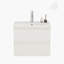 Ensemble de meuble-lavabo 24 po avec lavabo, armoire avec 2 grands tiroirs, système de fermeture en douceur, 2 grands tiroirs, conception sans poignée, assemblage facile, blanc brillant-724303236
