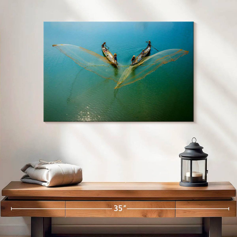 Senne Hue Fishermen, 16" H x 24" W