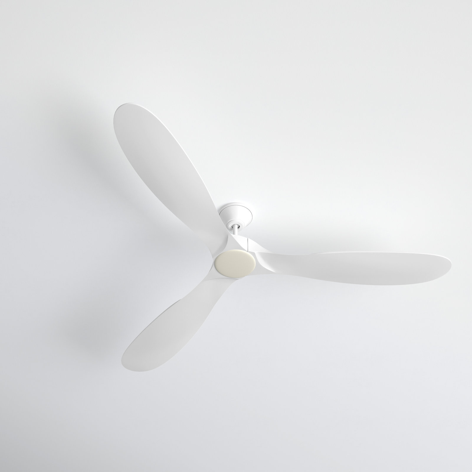 70" Ceiling Fan with LED Light Kit, Matte White with White Blades, 52 inches