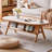 Log cream wind solid wood rock table