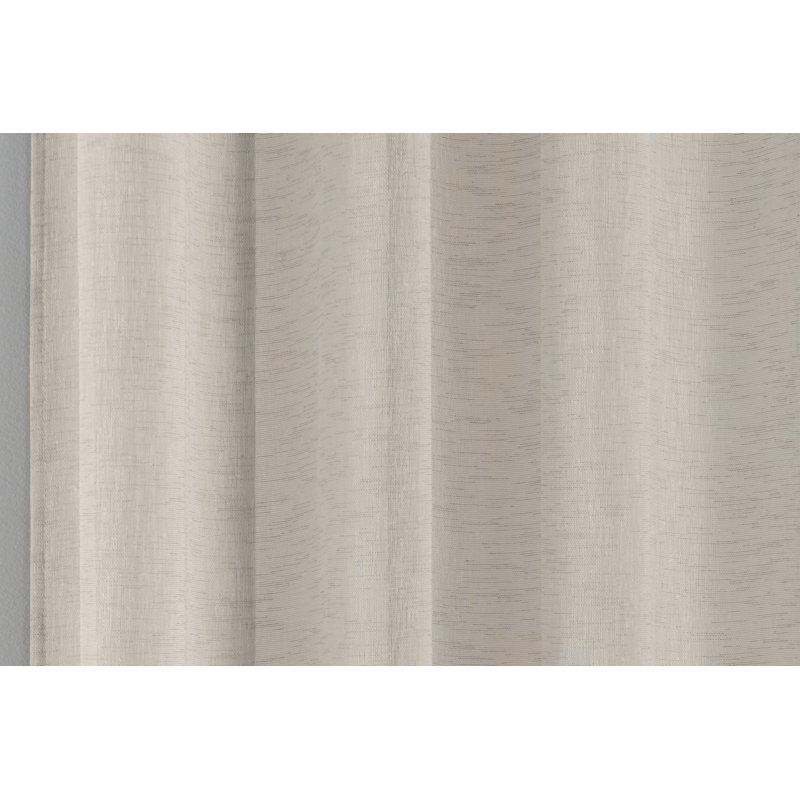 Brundage Sheer Curtain Single Panel, Natural, 138 W x 137 D cm