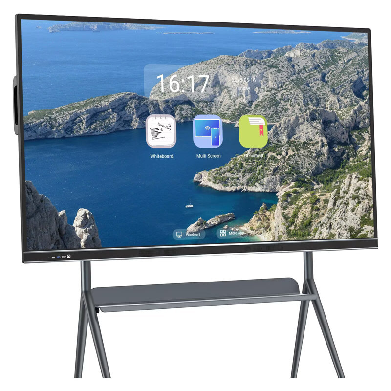 JYXCN Smart Board conférence tactile interactif sans fil 75 po avec écran tactile 4K et intégration des équipes pour les salles de classe (avec fixation murale incluse)