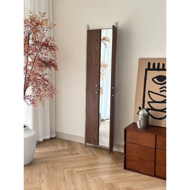 Miroir pleine grandeur mural de style médiéval pliable et caché en forme de papillon