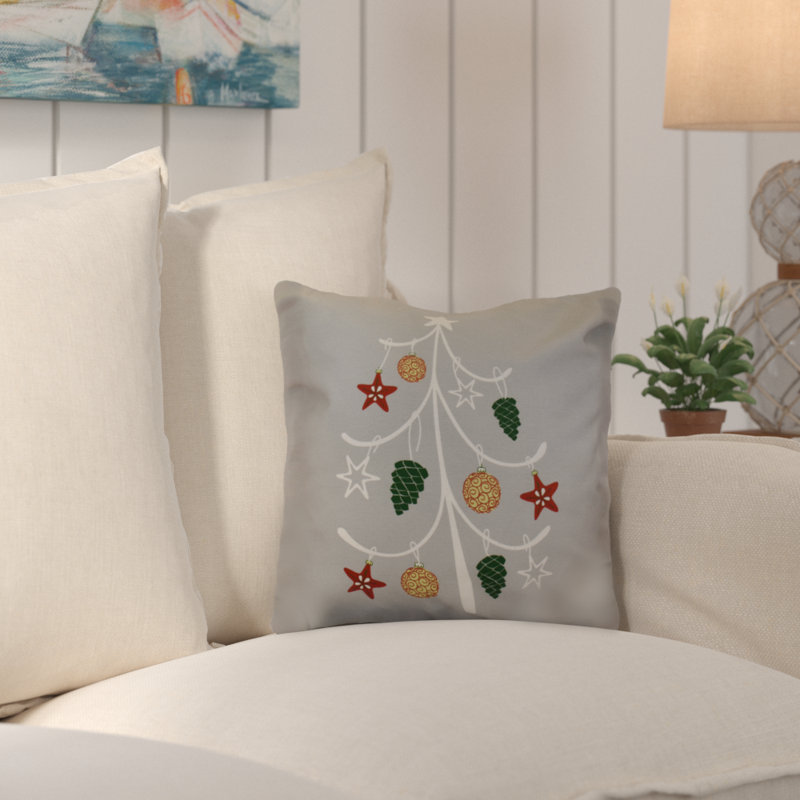 Coussin extérieur Coastal Christmas, H 16 po x l 16 po