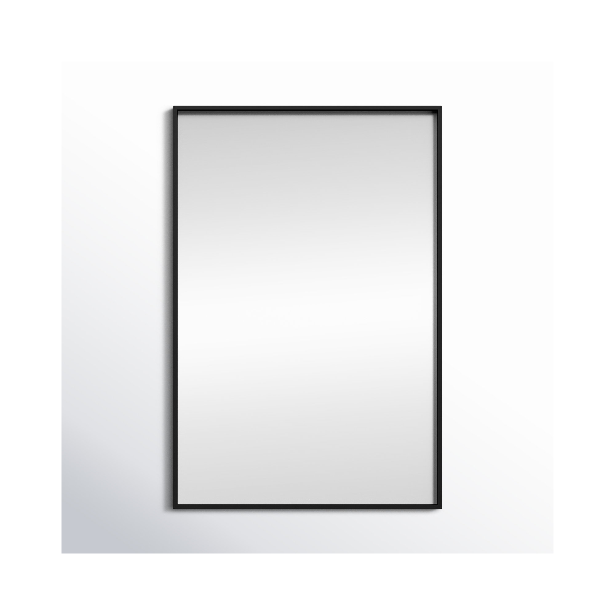 Sabine Metal Rectangle Wall Mirror, Black, 36" x 24"
