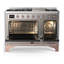 Majestic III Series 48 Inch Dual Fuel Range with 5 Sealed Burners, Griddle, Frenchtop in Matte Graphite (Natural Gas, Burnished Trim)-1387864835-1387864891-1387864895