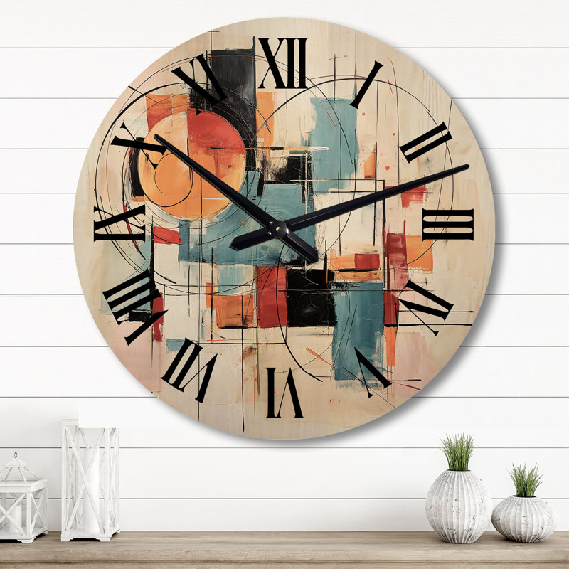 Horloge murale en bois massif Munden, Grand