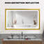 Miroir de salle de bain avec cadre en aluminium et éclairage à DEL-103520407-103520398