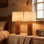 Ensemble de 2 lampes de table en céramique rétro avec abat-jour en lin, lampe de table de chevet à commande tactile à intensité variable à 3 voies avec 2 ports de charge USB pour le décor de maison de campagne, comprenant des ampoules à DEL