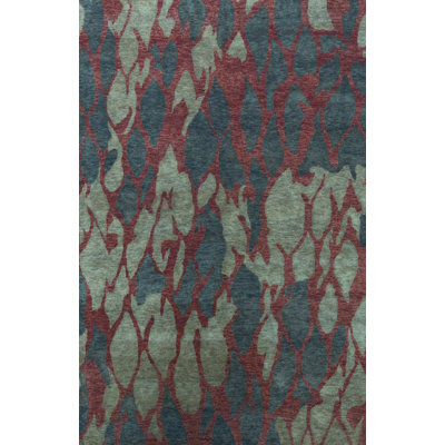Abstract Area Rug in Red/Brown