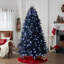 Arbre de Noël pré-éclairé en PVC noir avec lumières DEL fraîches-912928454