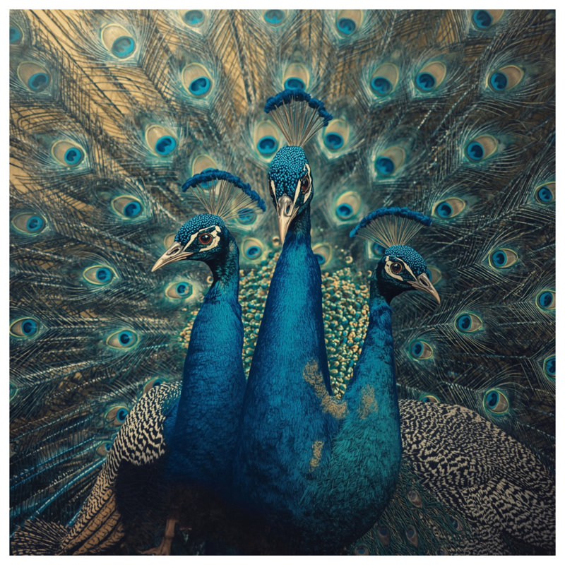 Tapis de bain Three Blue Peacocks, 24in W x 17in L