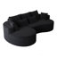 Canapé modulaire moderne surdimensionné en chenille avec siège extra profond et large, 7 coussins et combinaison libre pour un confort et un style ultimes-235202246-235202244