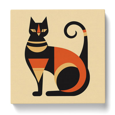 Egyptian Cat Bauhaus - Wrapped Canvas