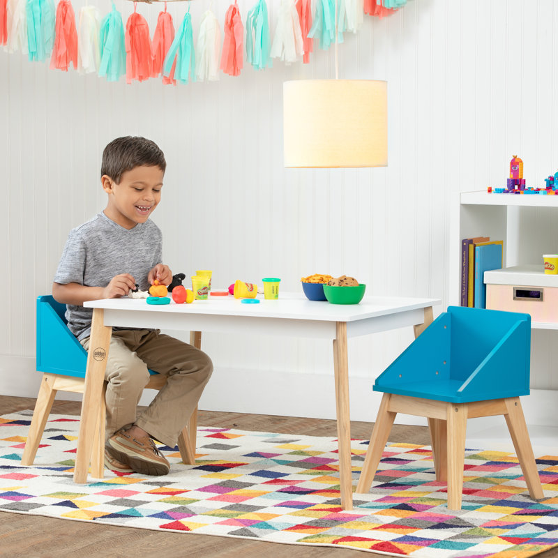 Ensemble de table et chaises Wildkin, Naturel / bleu