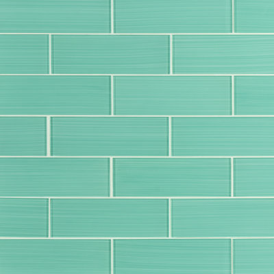 Premium Hand Painted 3" x 9" Straight Edge Glass Subway Tile