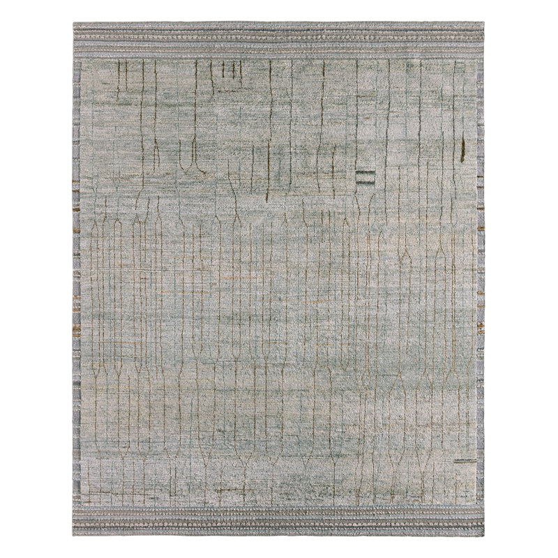 Kazben Atalaya KAZ09 Handknot Abstract Gray Area Rug