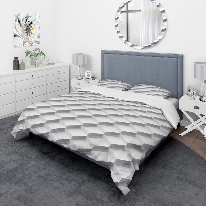 Ensemble de housse de couette scandinave, Housse de couette très grand + 2 taies décoratives