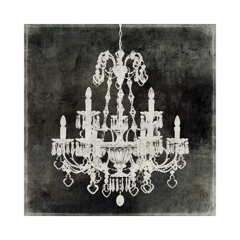 «Chandelier II», reproduction, Toile tendue, H 12 po x l 12 po x P 0,75 po