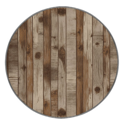 Washable Rustic Wood Grain Farm Area Rug