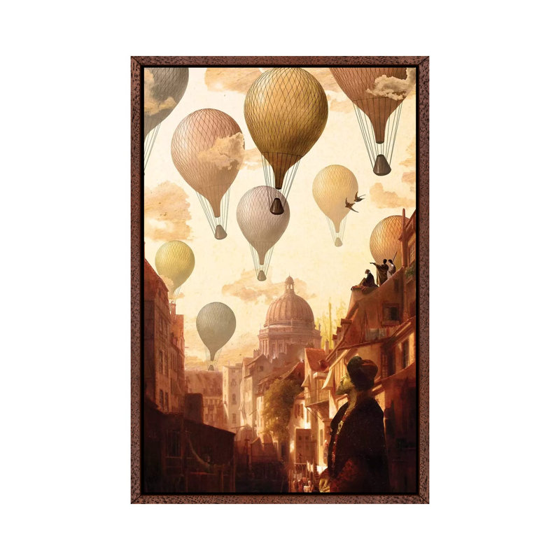 Voyage to the Unknown 1 Piece Wall Art on Canvas, 66.04 cm H x 45.72 cm W, Classic Brown Wood Framed