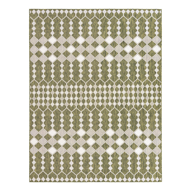 Tapis d'extérieur Green_Unique Loom Traliccio, Rectangle 9 pi x 12 pi