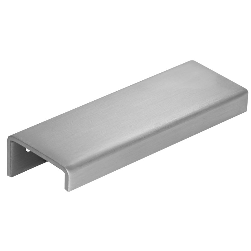 Modern Cabinet Finger Edge Pull, Satin Stainless Steel, 2.17