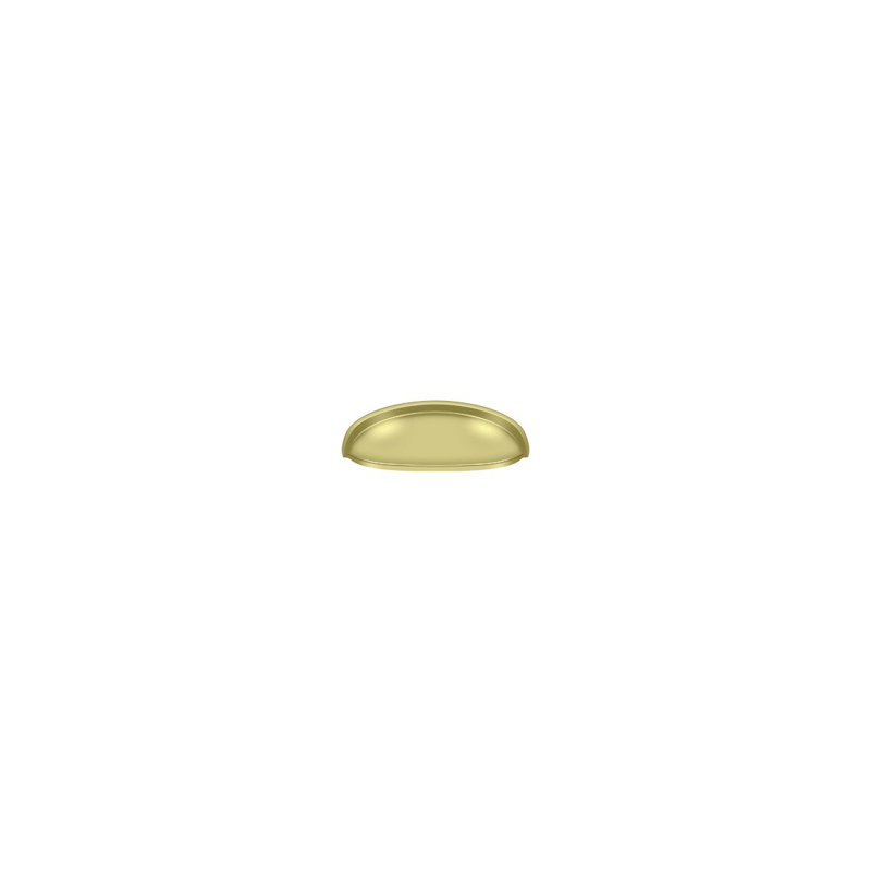 Cup / Bin Pull, Polished Brass