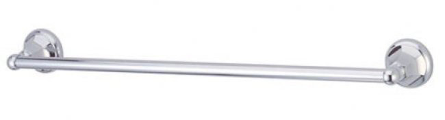 Metropolitan 24" Wall Mounted Towel Bar, Polished Chrome