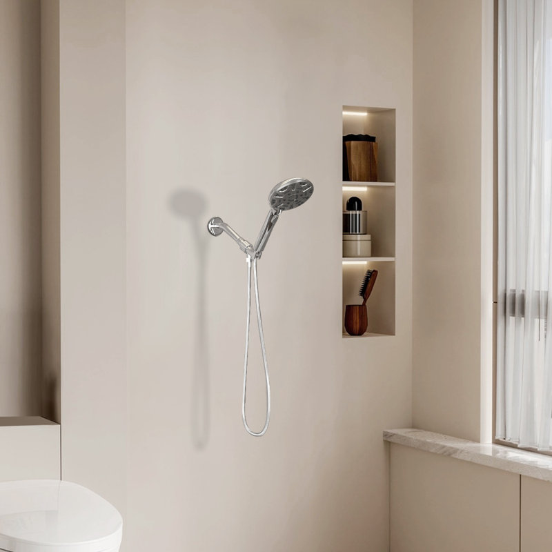 8-Function Single Handheld Shower, Chrome