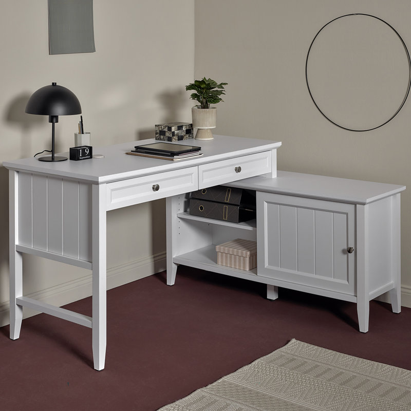 Dunnom C 145 E L-Shaped Desk, White